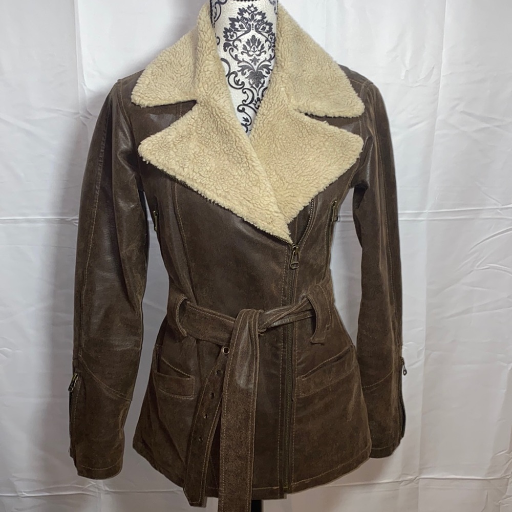 Victoria’s Secret Moda International Women’s Leather Moto Jacket Size Small